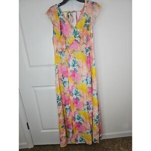 Cato Est 1946 Floral Maxi Dress Made In Vietnam‎ Size 14 16W